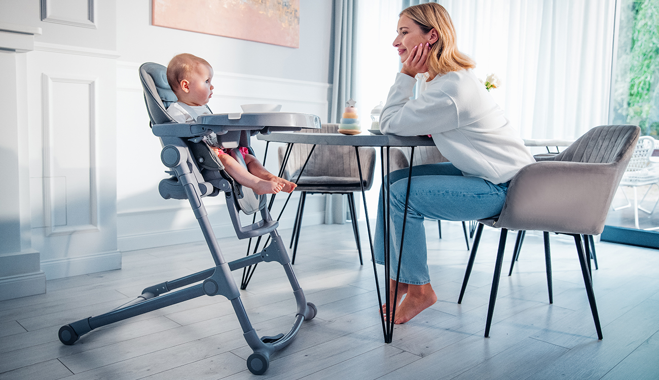 Lionelo Cora Plus Grau Stein 2-in-1 Hochstuhl
